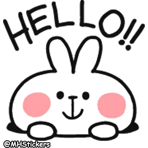 Spoiled Rabbit Doodles Emoji- Sticker