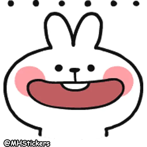 Spoiled Rabbit Doodles Emoji - Sticker 1