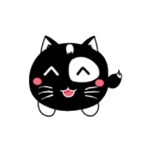 lonely black cat- Sticker