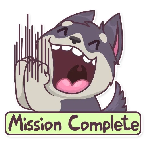 Hank the Husky - Sticker 3