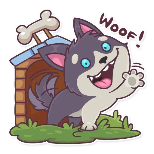 Hank the Husky - Sticker 5