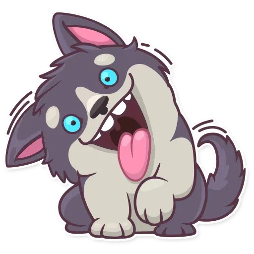 Hank the Husky - Sticker 7