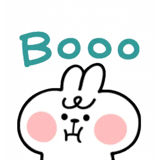 Spoiled rabbit emoji with word 2 - Sticker 2